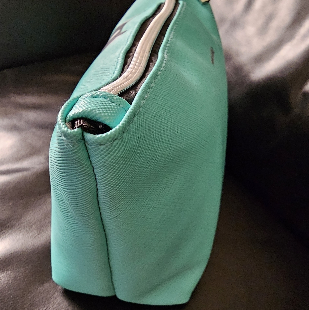 Marc Tetro Aqua French Bulldog Pouch Makeup Bag NWT - Picture 4 of 12